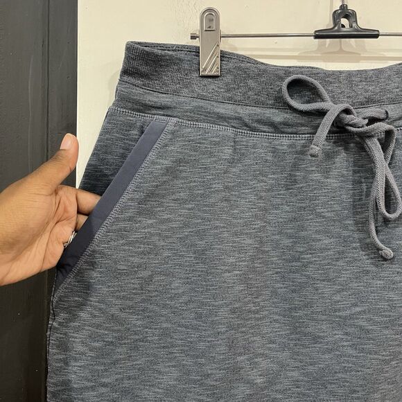 Athleta Techie Terry Drawstring Mini Skirt Activewear Knit Size Large - Picture 3 of 5
